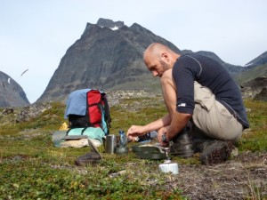 Frühstück mit Blick auf den Kebnekaise